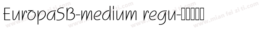 EuropaSB-medium regu字体转换